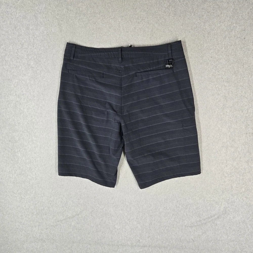 O'Neill Men Shorts 36 Gray Striped Swimwear Boardshorts 11